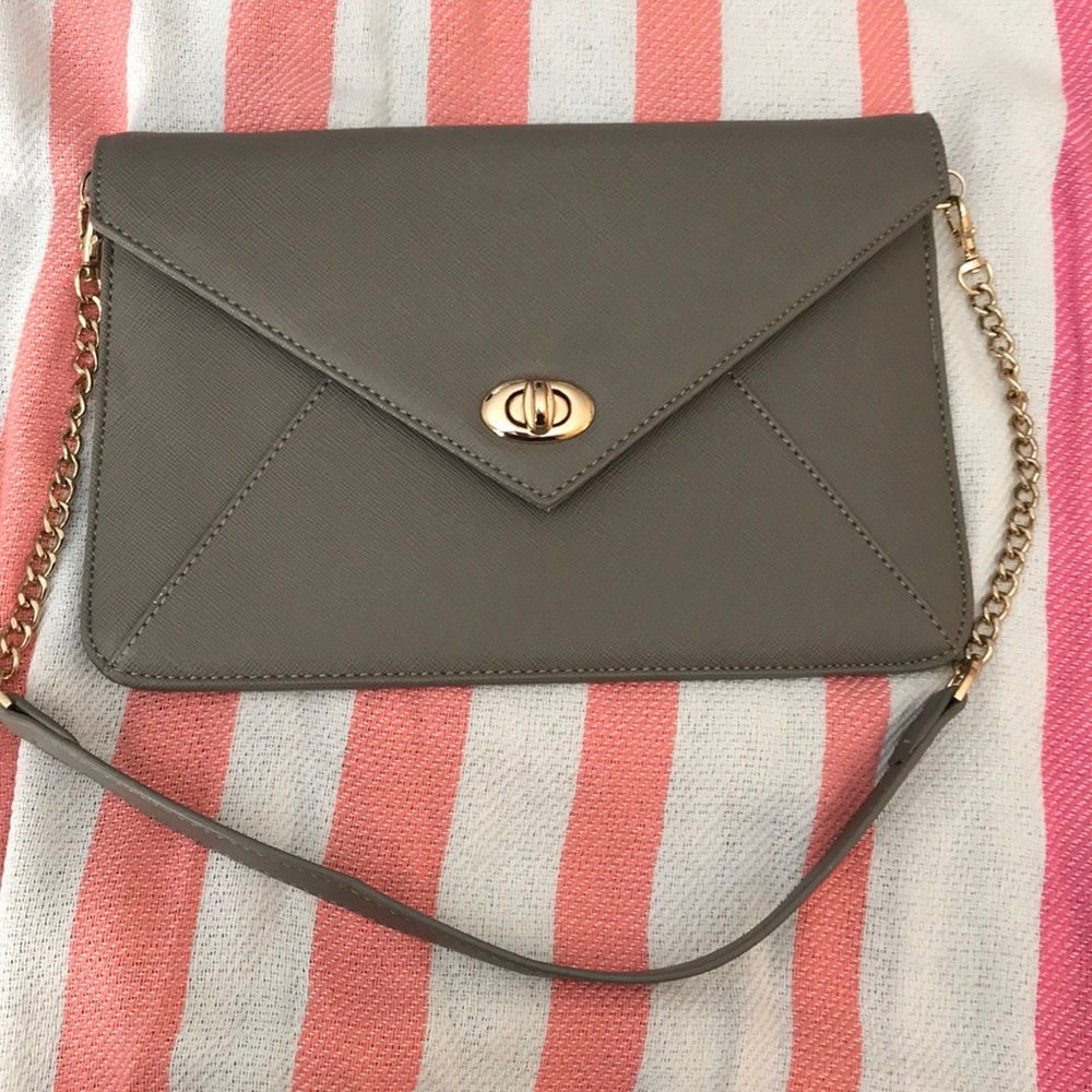 NWOT Grey envelope purse